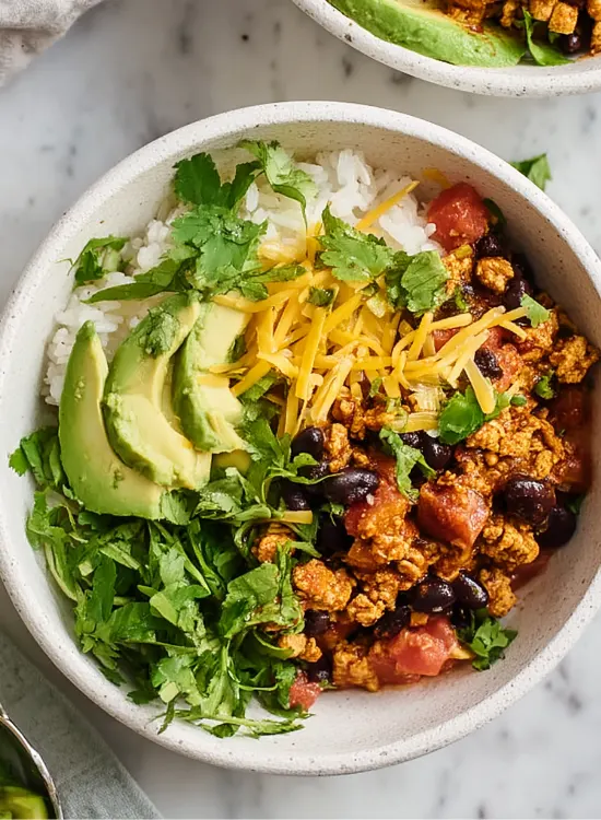 ground turkey burrito bowl