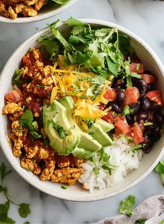 healthy ground turkey bowls